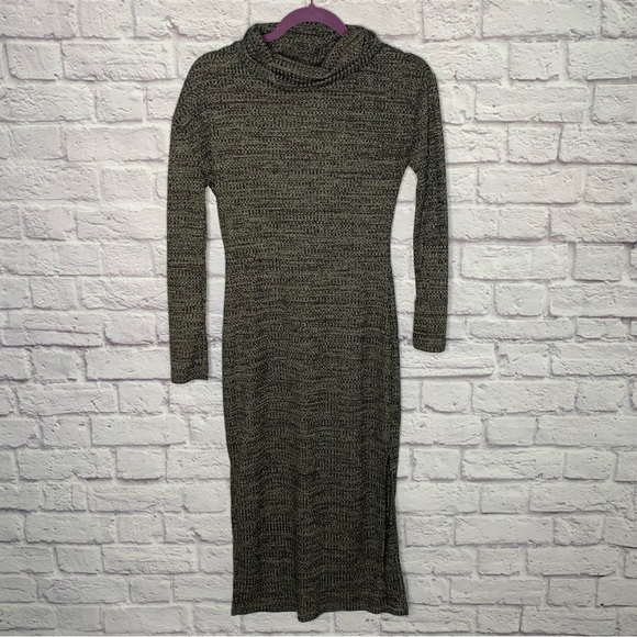 Ten Sixty Sherman Cowl Neck Long Sleeve Knit Bodycon Midi Dress - Picture 6 of 15